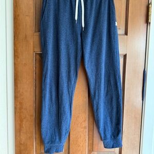 Vuori Navy Blue Joggers with White Drawstring
